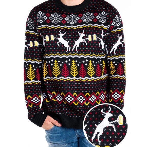 Tipsy Elves - Men's Caribrew Ugly Christmas Sweater - Picture 1 of 12